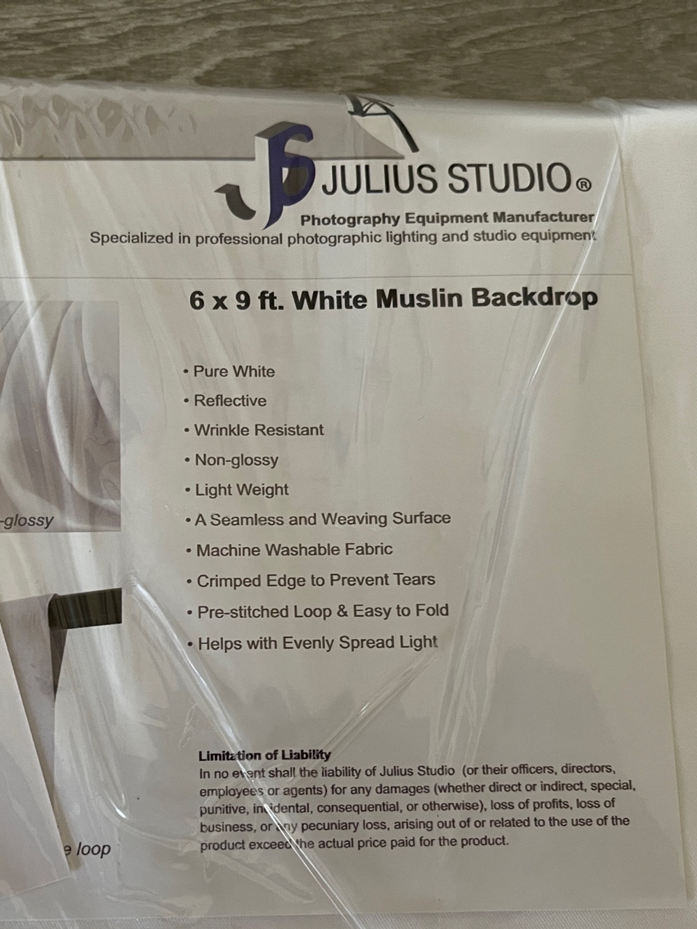 White Muslin Photo Backdrop